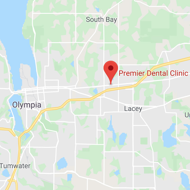 google map of Premier Dental Clinic of Olympia